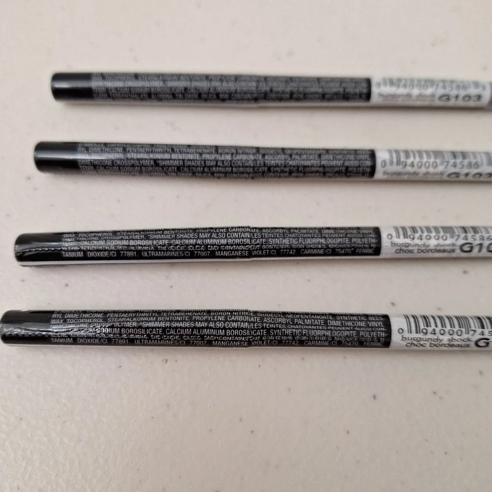 4 Set AVON GLIMMERSTICKS CHROMES EYE LINER - Burgundy Shock - G103 - New Sealed